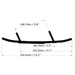 Total Lengde 334mm, Selges Parvis