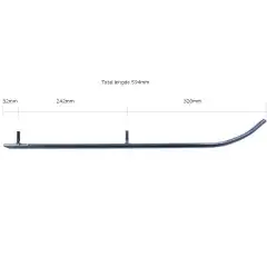 Total lengde 594mm, 28mm bolter