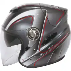 MC halvhjelm m/solvisir