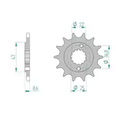 Afam Framdrev 520 13T