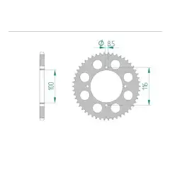 AFAM Bakdrev 420 Alu. KX80-85