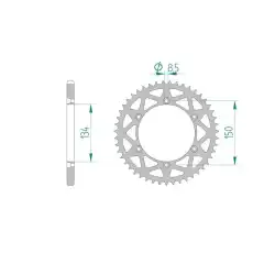 Bakdrev, Aluminium #520 S/C BLACK