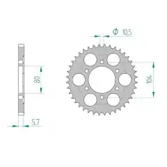 Bakdrev, Aluminium #525 ZX1000R