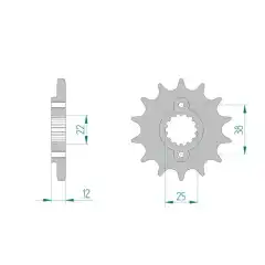 AFAM Countershaft Sprocket 525