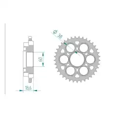 Bakdrev, Aluminium #520 D 1098 STRA