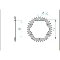 Bakdrev, Aluminium #520 PCD1098