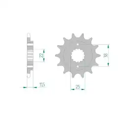 AFAM Countershaft Sprocket 520