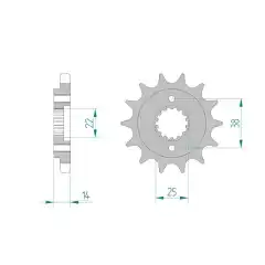 AFAM Countershaft Sprocket 530