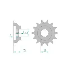 AFAM Countershaft Sprocket 520