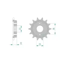 AFAM Countershaft Sprocket 520