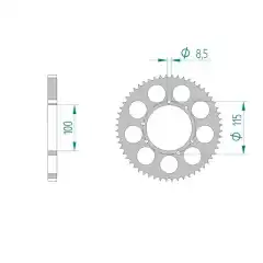 Bakdrev, Aluminium #428 HVA CH50WXE