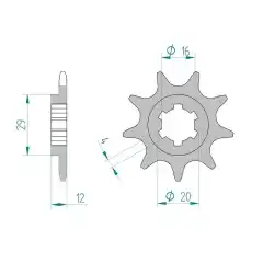 AFAM Countershaft Sprocket 520