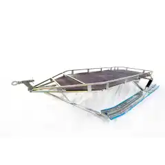 Kjelke med bred skiføring for stabilitet