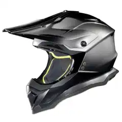 MX-hjelm, komfort, agressiv, Sølv/sort