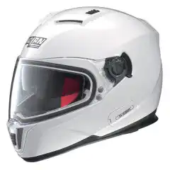 Sportslig helhjelm, solvisir, Met.Hvit