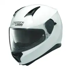 Sportslig helhjelm, solvisir, Hvit