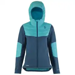 Damejakke med fast hette og stretch