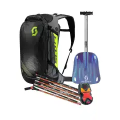 Spade, søkestang, skredsøker & sekk